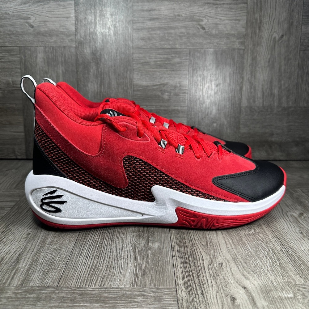 Under Armour Basketball Shoes Curry 3Z7 Mens 12.5 Red Black NEW 6000750-600